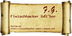 Fleischhacker Gábor névjegykártya